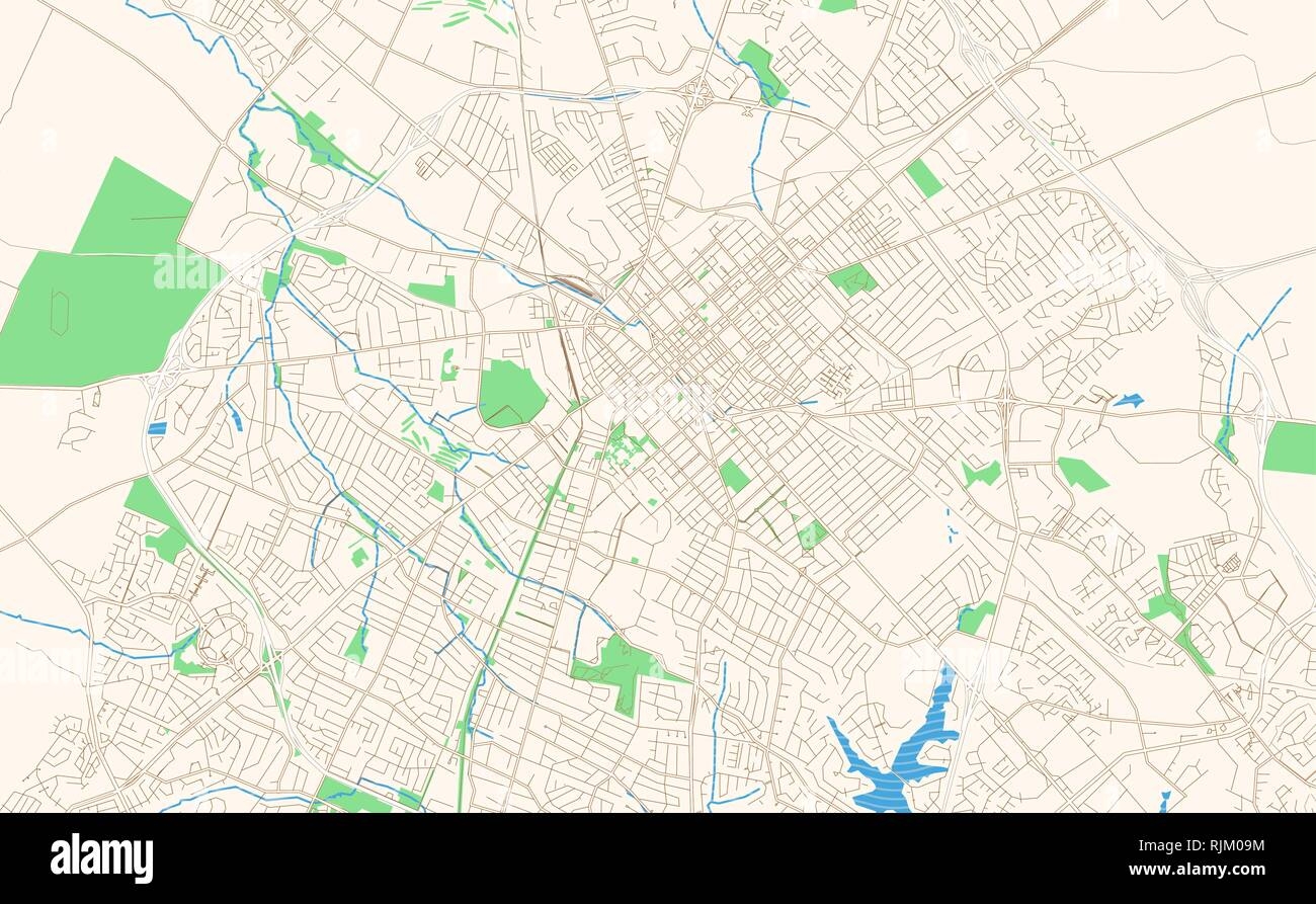 Lexington Kentucky Printable Map Excerpt This Vector Streetmap Of Downtown Lexington Is Made For Infographic And Print Projects Stock Vector Image Art Alamy