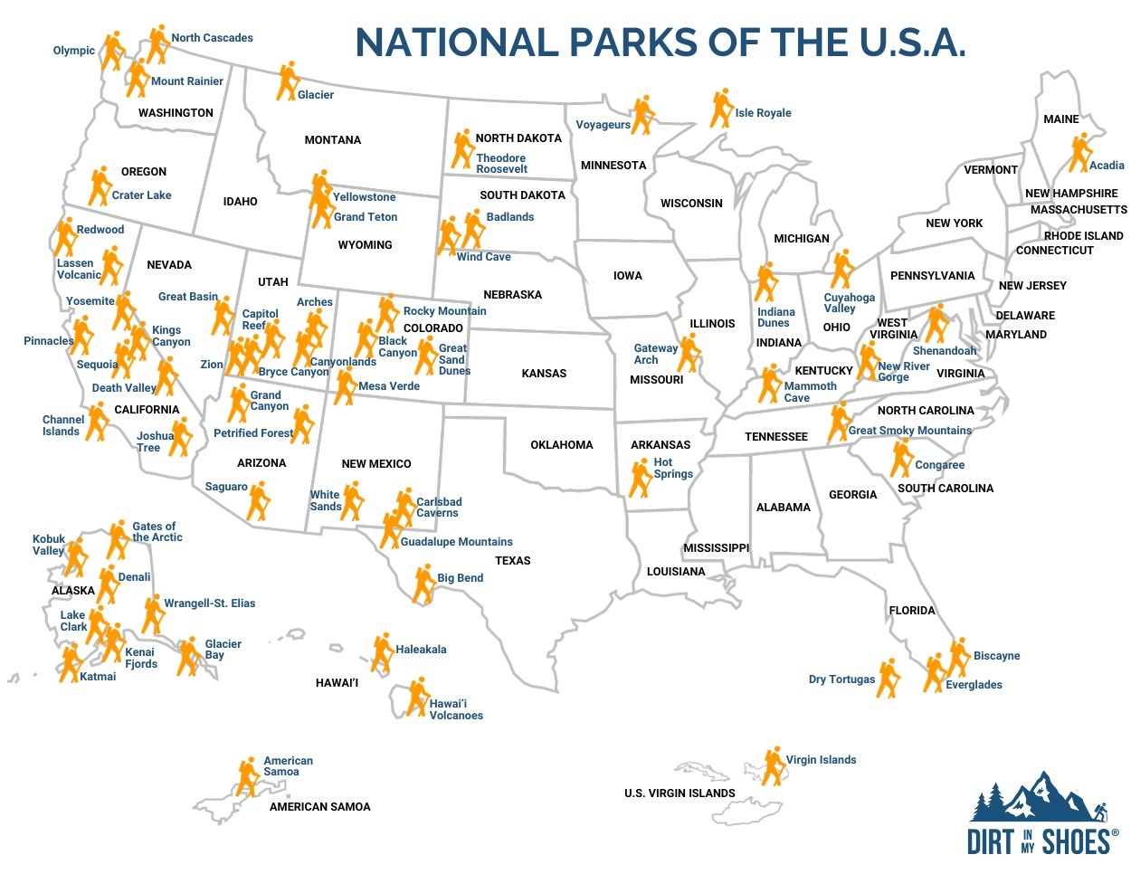 Free Printable National Park Map