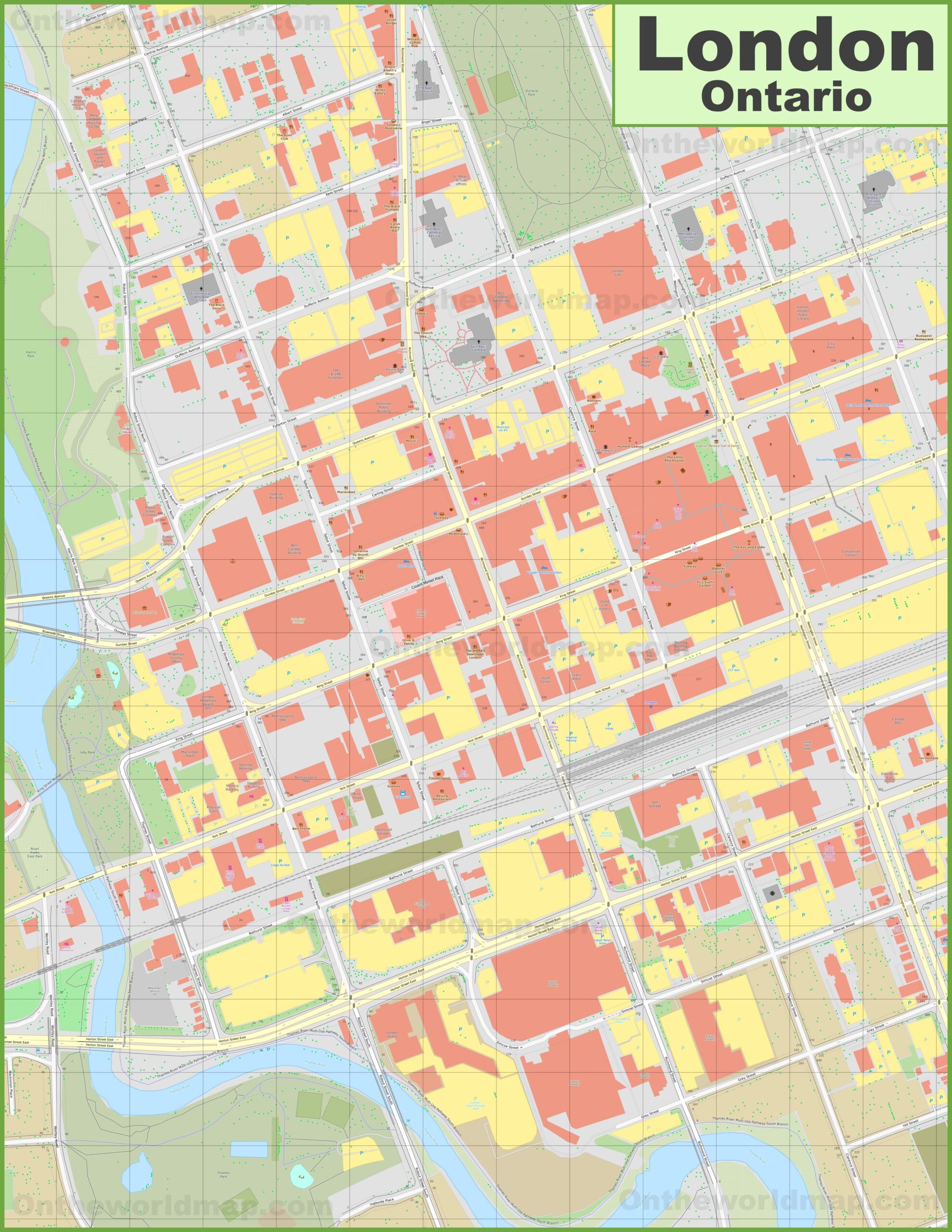 Printable Map Of Downtown London
