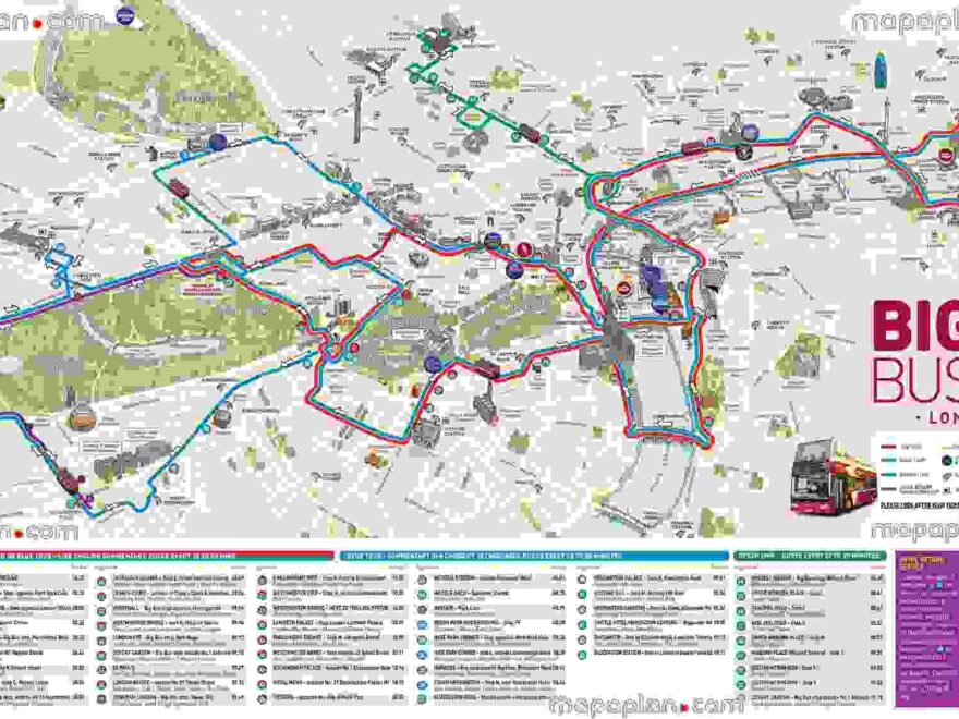 London Top Tourist Attractions Map Big Bus Tour London Hop on Hop off Stops Map Double Decker Open Top Sightseeing
