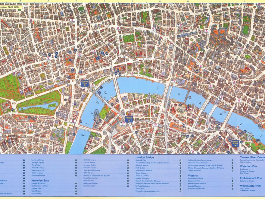 London Tourist Map Mapping London Worksheets Library