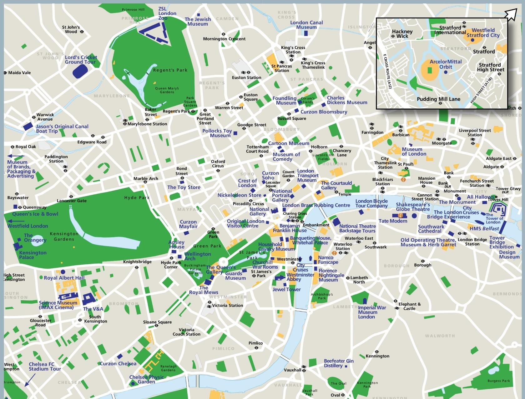 London Tourist Map Tourist Map Of London England 
