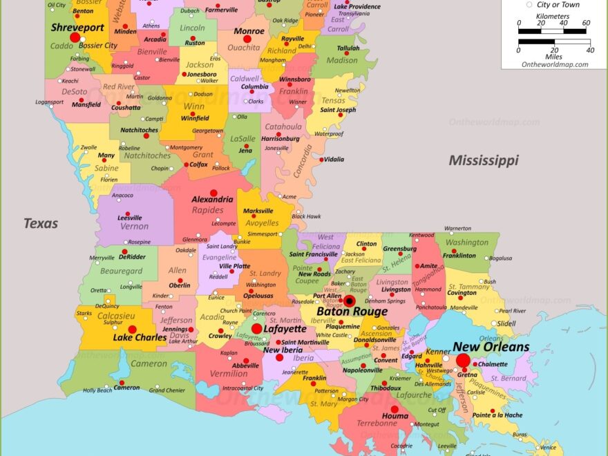 Louisiana State Map USA Maps Of Louisiana LA