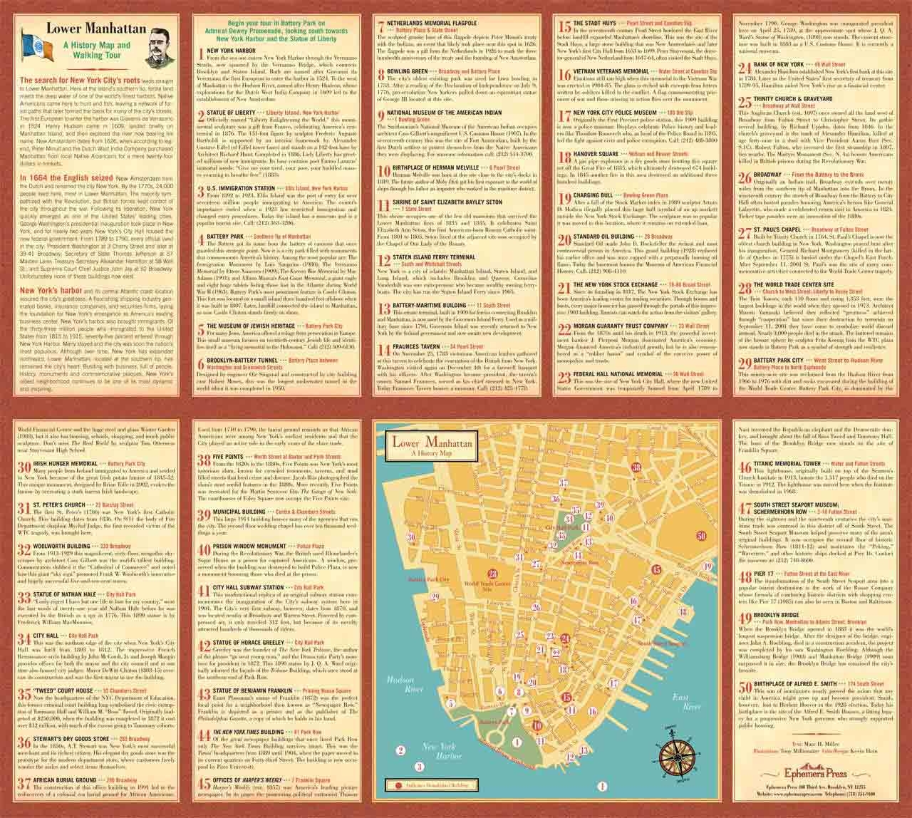 Lower Manhattan A History Map Ephemera Press