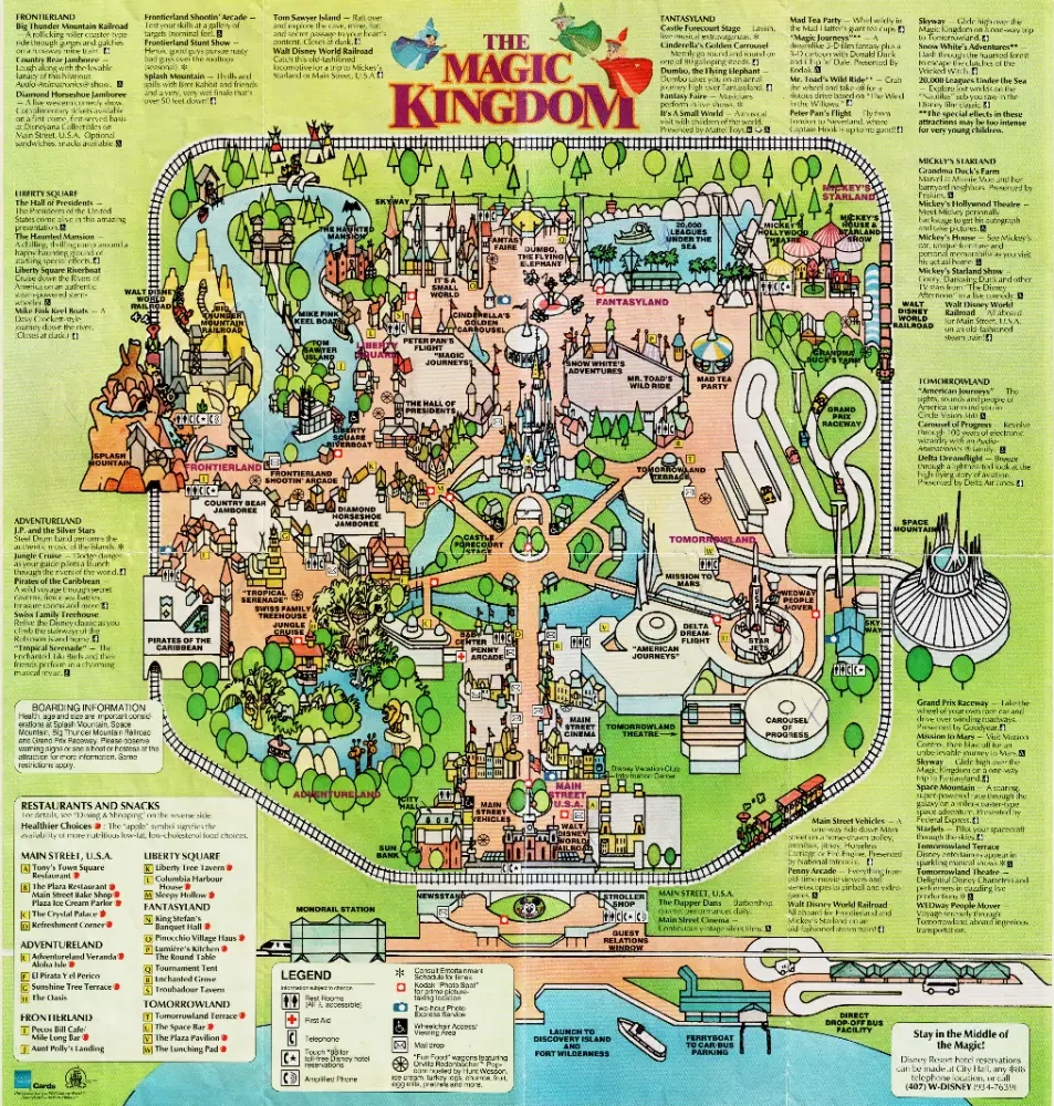 Magic Kingdom Map And Brochure 2025 1971 ThemeParkBrochures