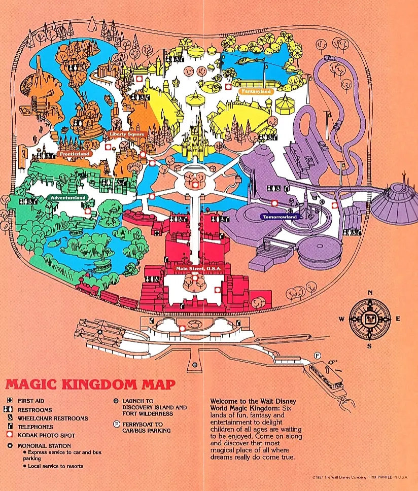 Free Printable Magic Kingdom Map