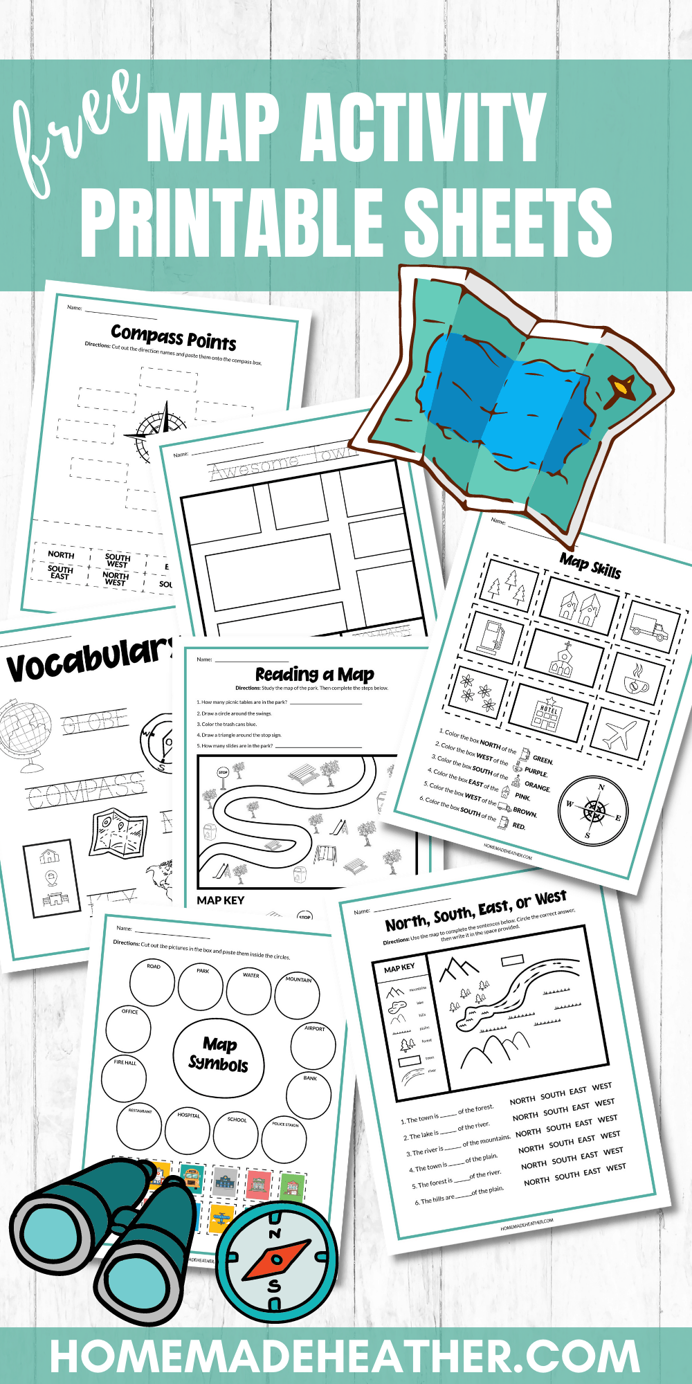 Free Printable Map Worksheets