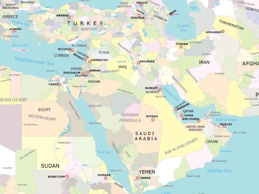 Map Collection Of The Middle East GIS Geography
