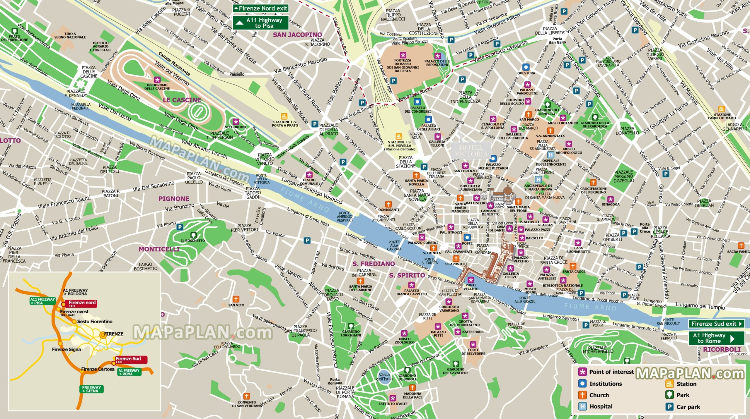 Printable Street Map Of Florence Italy