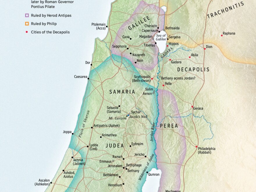 Map Israel In Jesus Time NWT