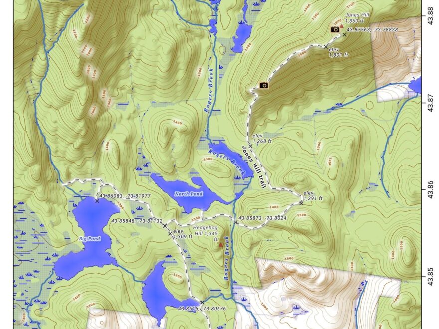 Map Jones Hill Trail In The Hoffman Notch Wilderness Andy Arthur