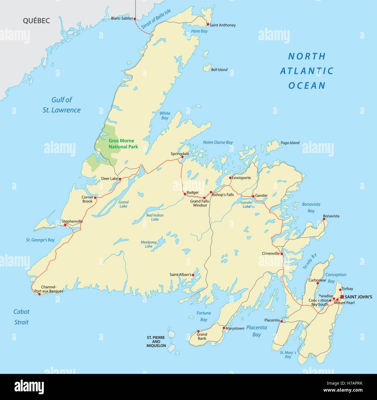 Printable Map For Newfoundland Printable Map For Newfoundland