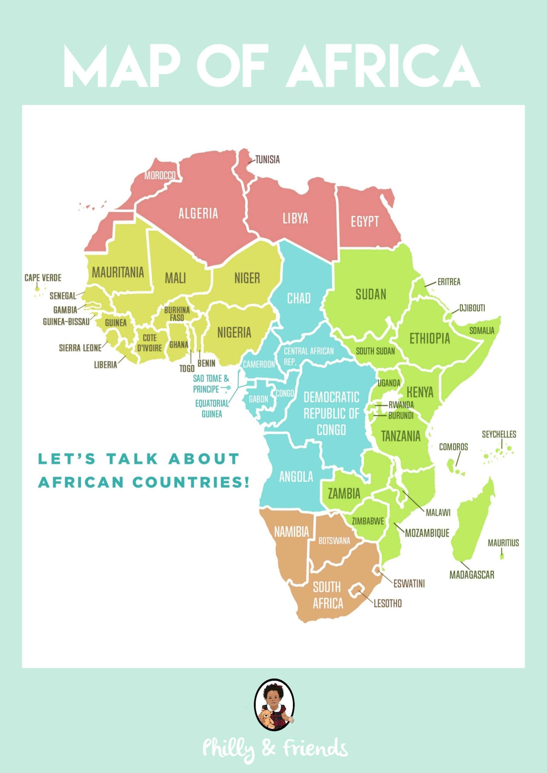 Africa Map Games Printable