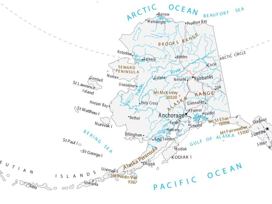 Map Of Alaska Cities And Roads GIS Geography
