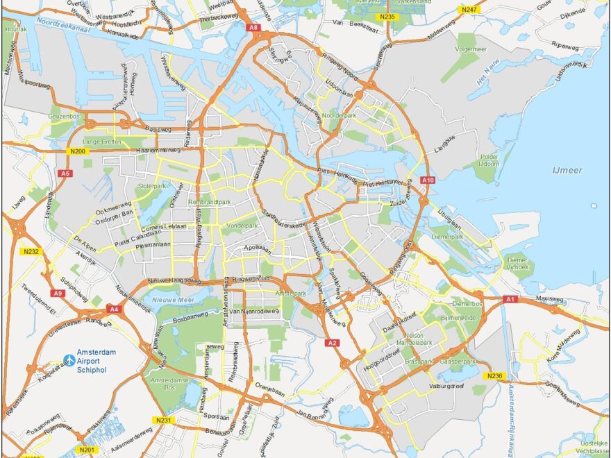 Map Of Amsterdam Netherlands GIS Geography