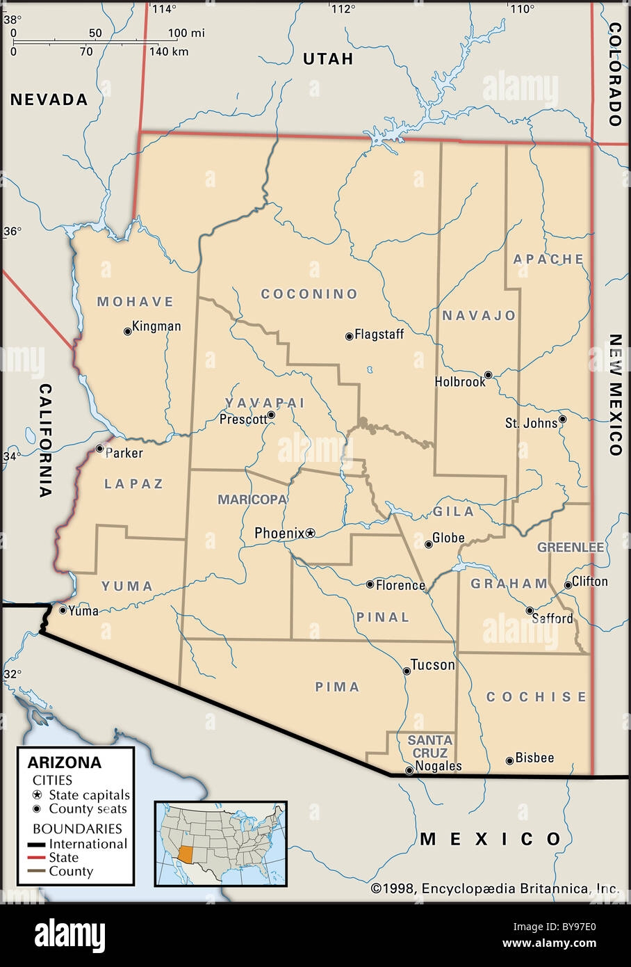 Printable Road Map Of Arizona