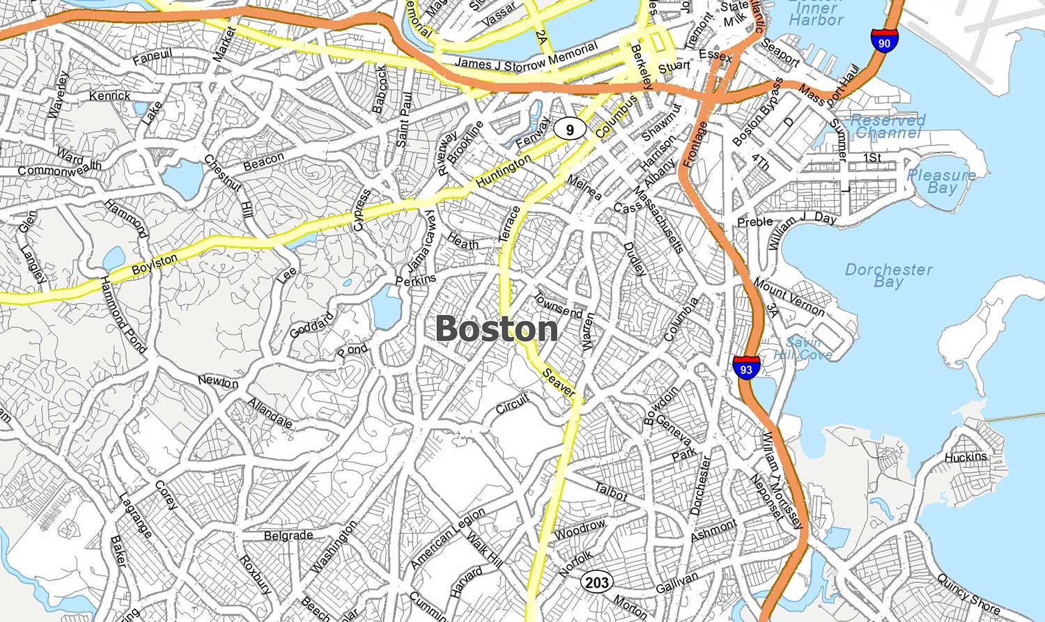Map Of Boston Massachusetts GIS Geography