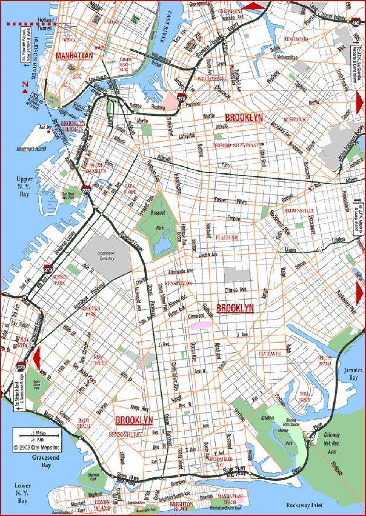 Brooklyn Street Map Printable