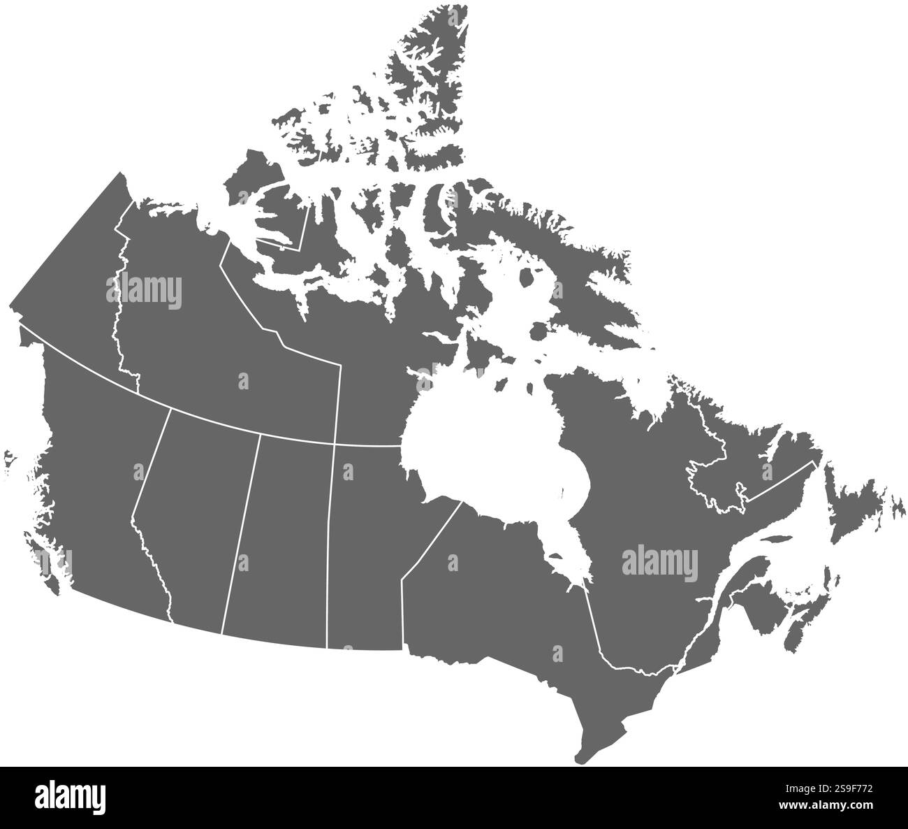Map Of Canada Black And White Stock Photos Images Page 3 Alamy
