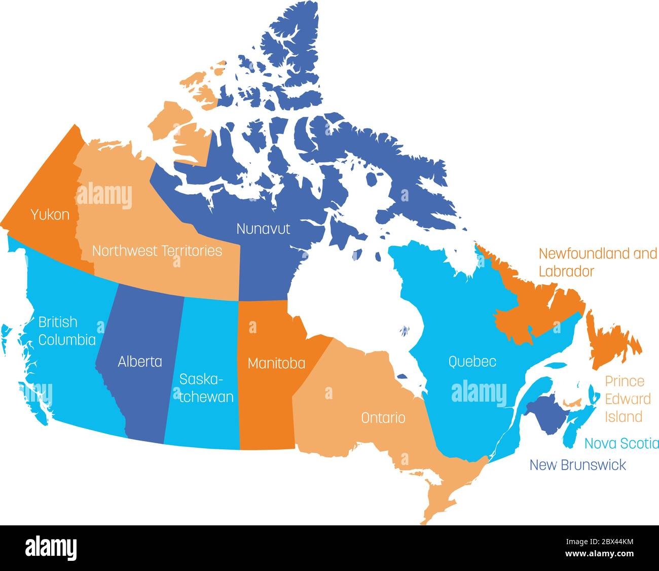 Map Of Canada To Label Printable