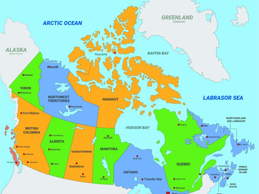Map Of Canada Mundo Mapa