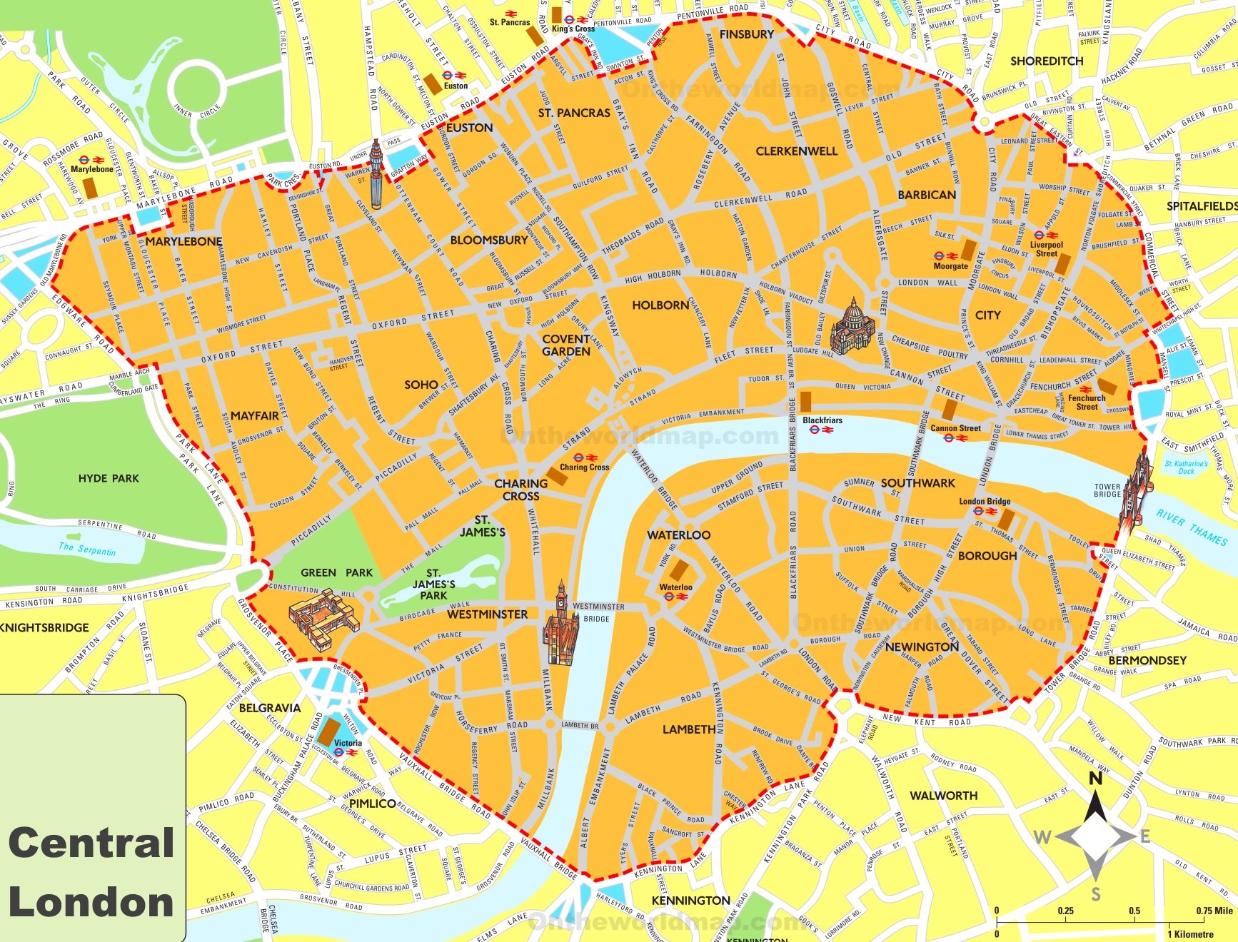 London Street Map Printable