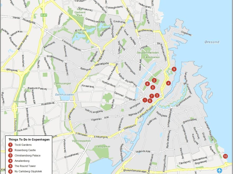 Map Of Copenhagen Denmark GIS Geography
