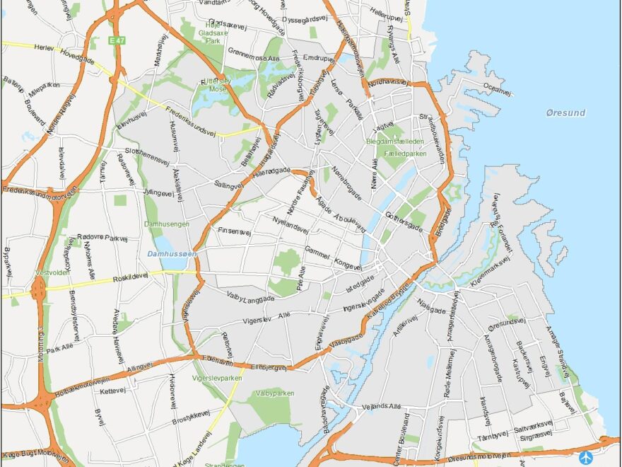 Map Of Copenhagen Denmark GIS Geography