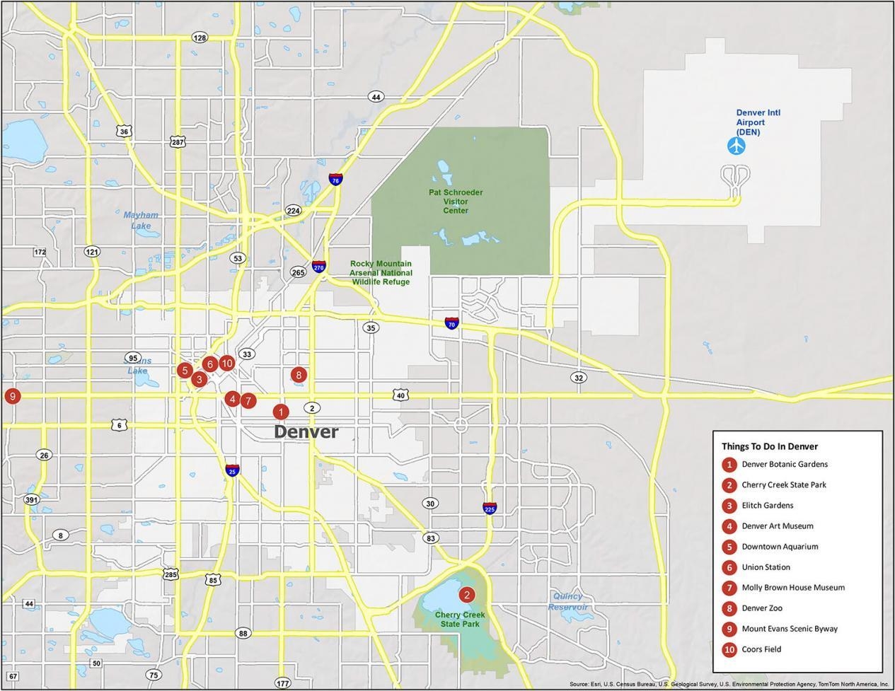 Denver Area Map Printable