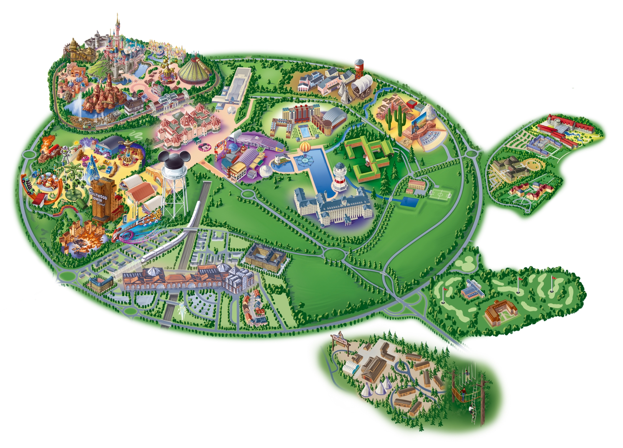 Disneyland Paris Map Restau Printable