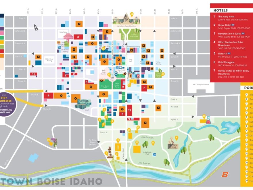 Map Of Downtown Boise