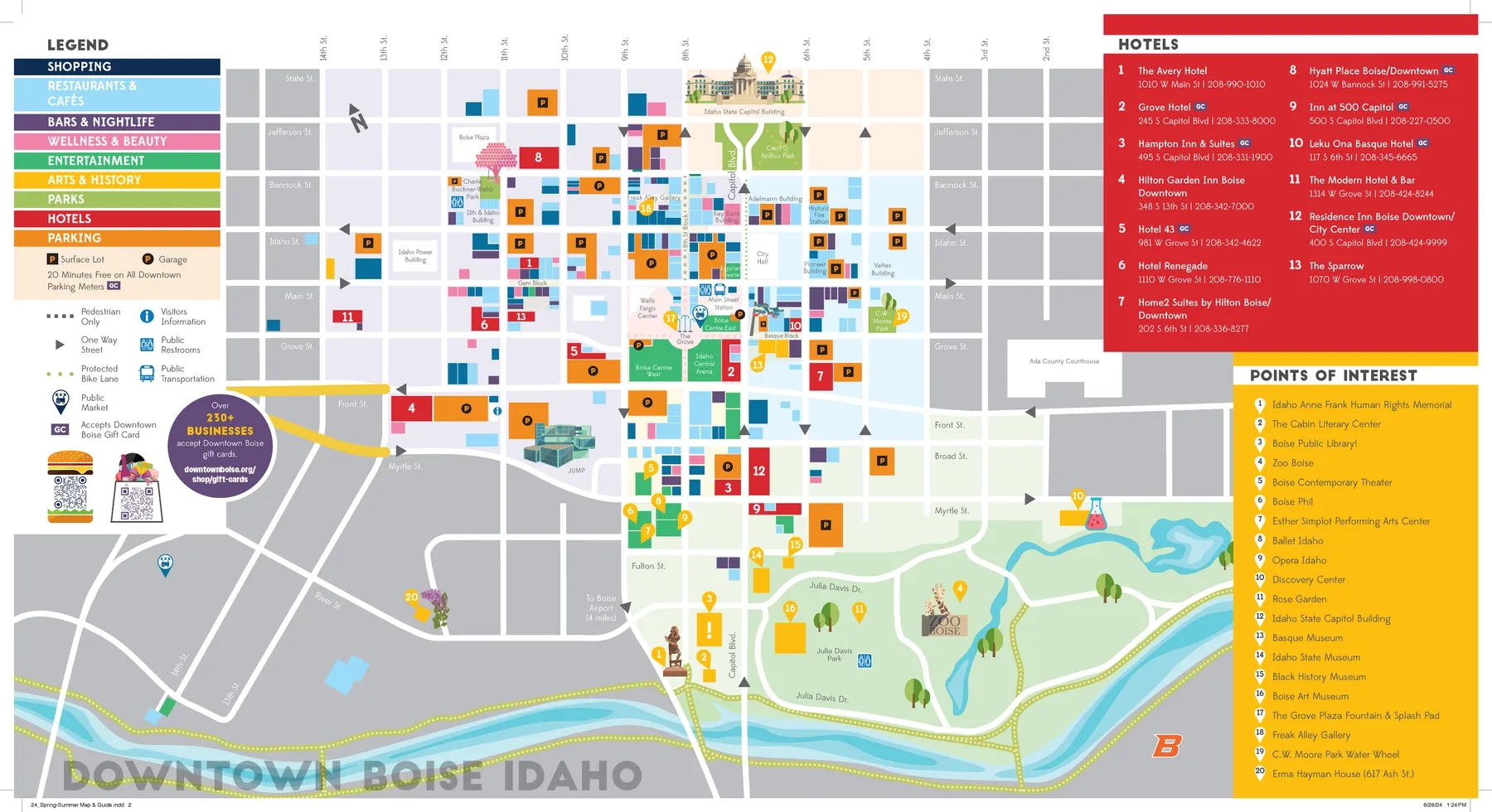 Map Of Downtown Boise