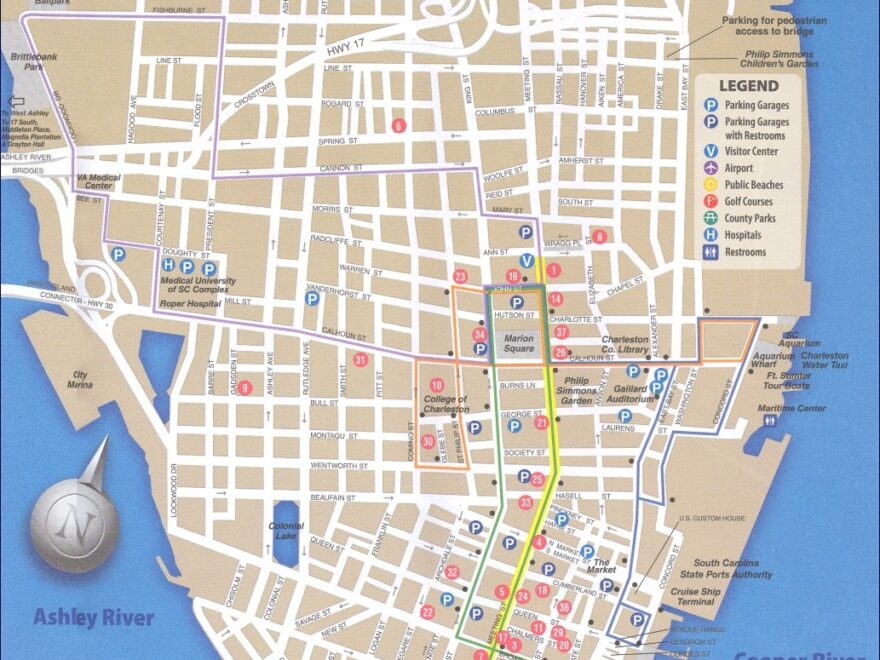 Map Of Downtown Charleston