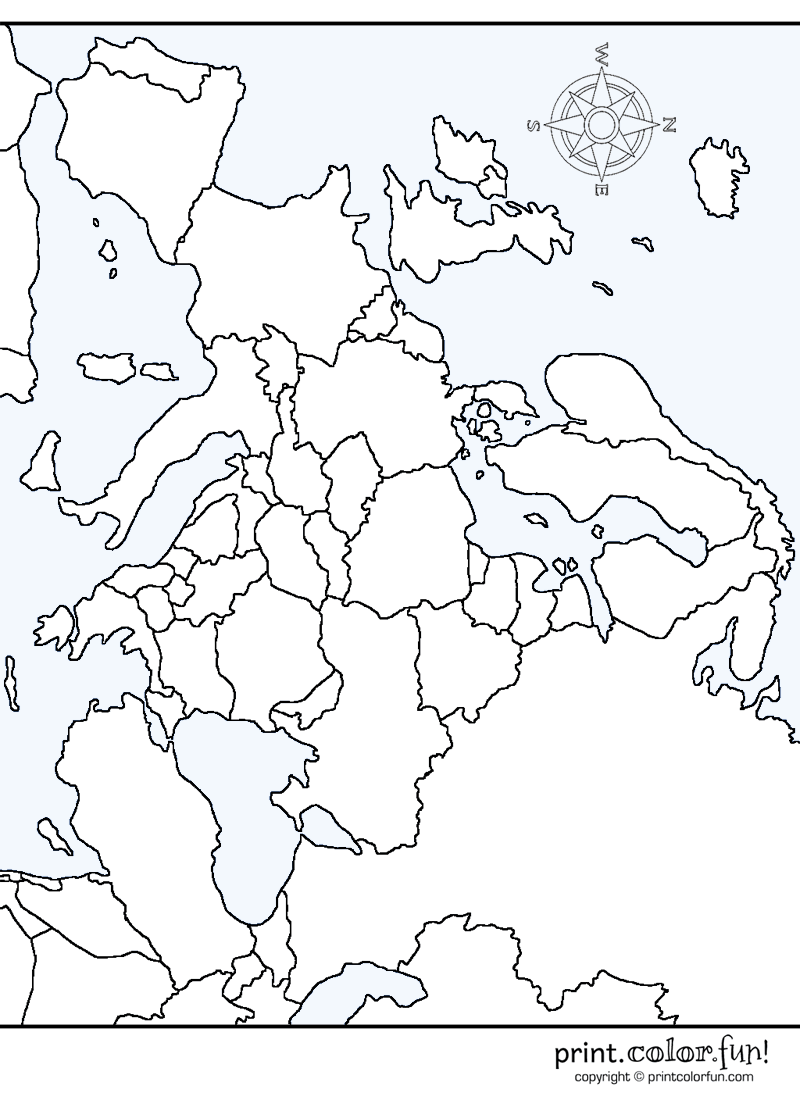 Map Of Europe Template Printable