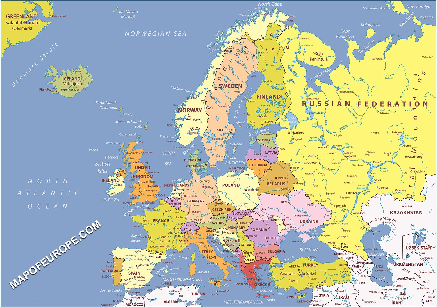 Map Of Europe Europe Map Map Of Europe Europe Map