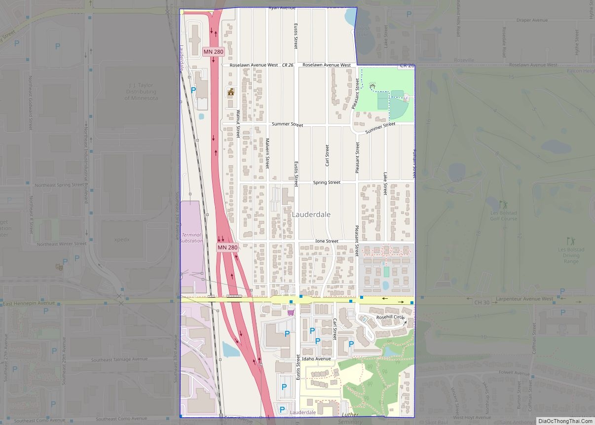 City Of Falcon Heights Mn Printable Map
