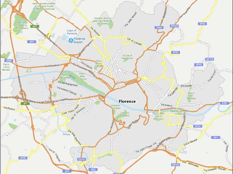 Map Of Florence Italy GIS Geography