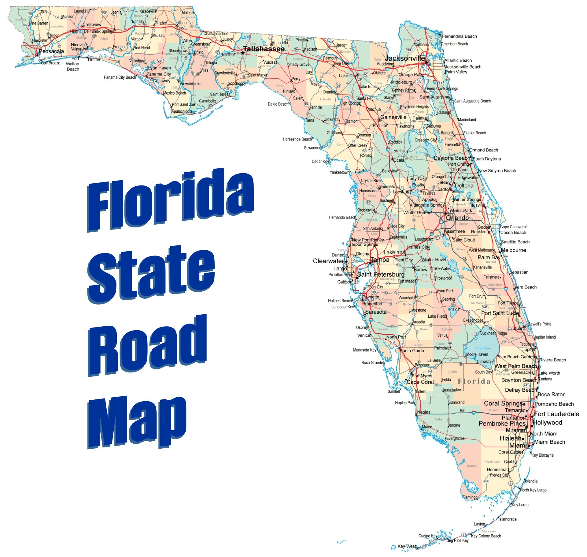 Free Florida Road Map Printable