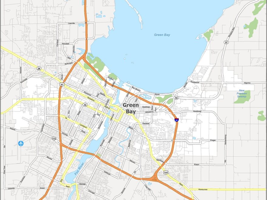 Map Of Green Bay Wisconsin GIS Geography