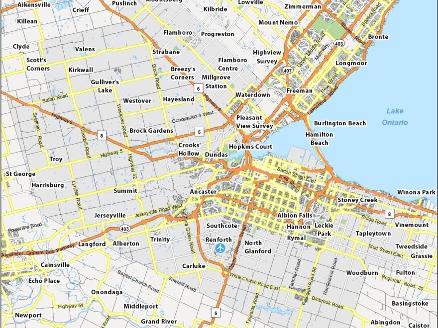 Map Of Hamilton Ontario GIS Geography