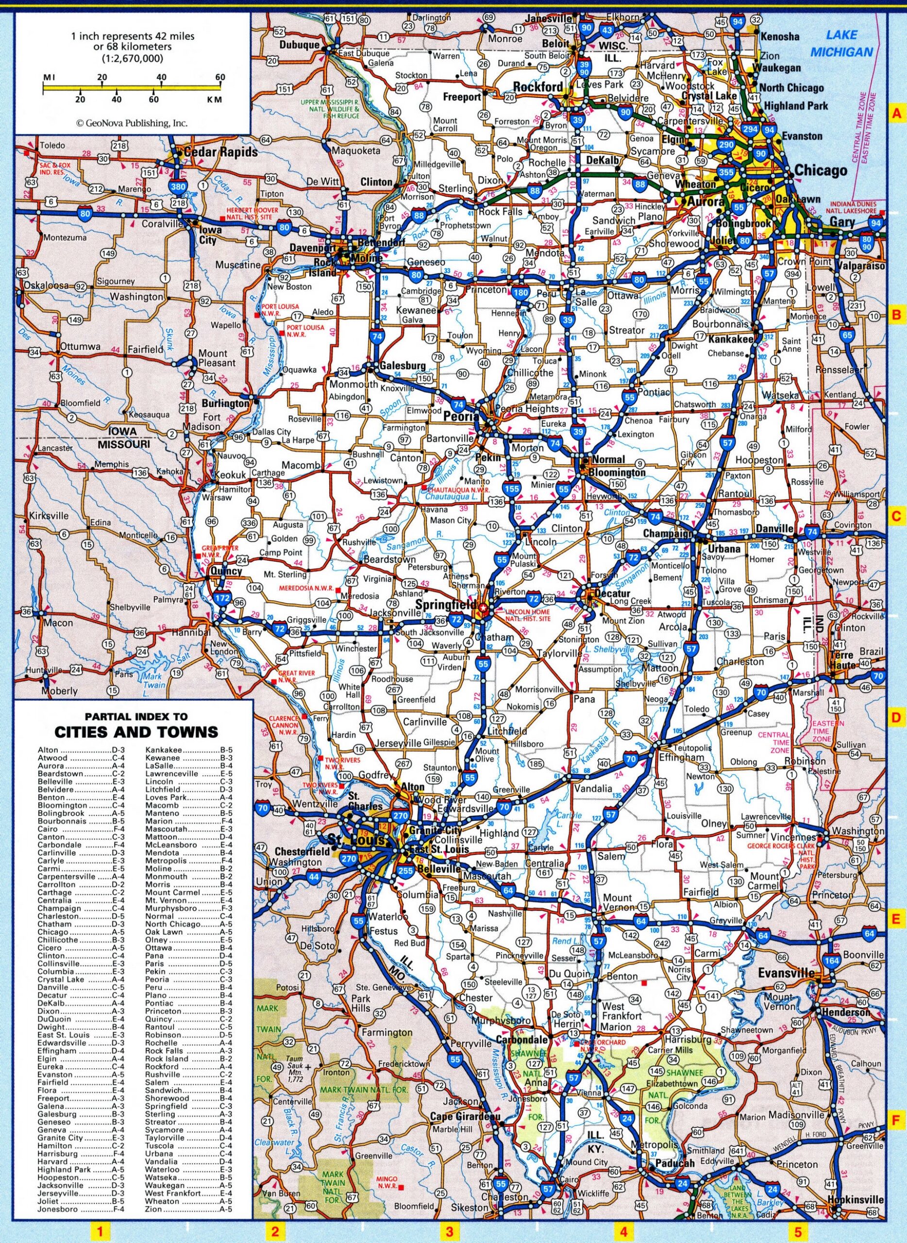 Printable Map Of Il