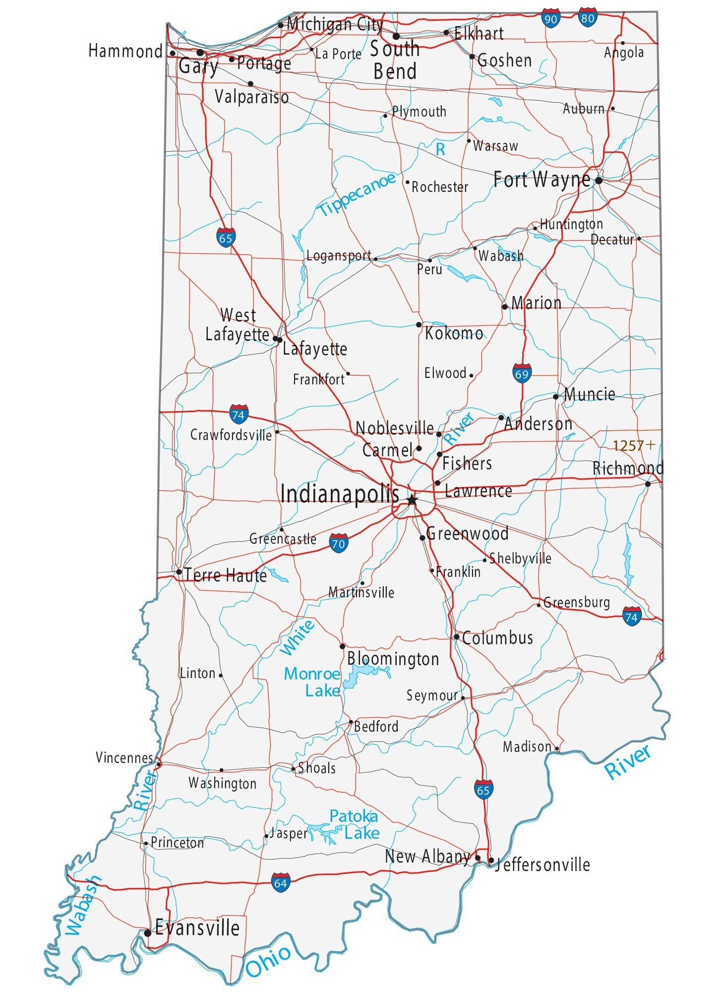 Indiana County Road Maps Printable
