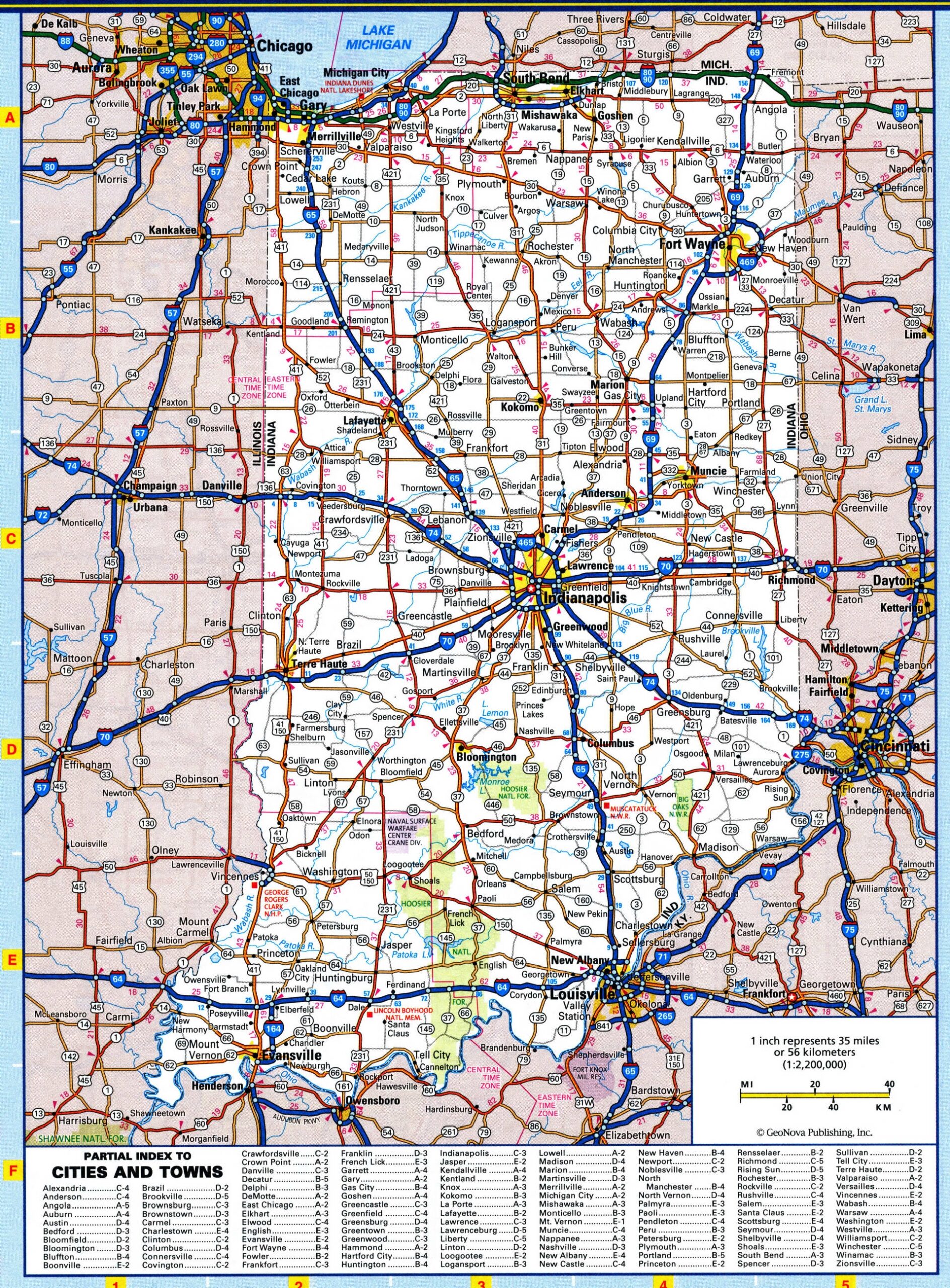 Map Of Indiana Roads And Highways Free Printable Road Map Of Indiana