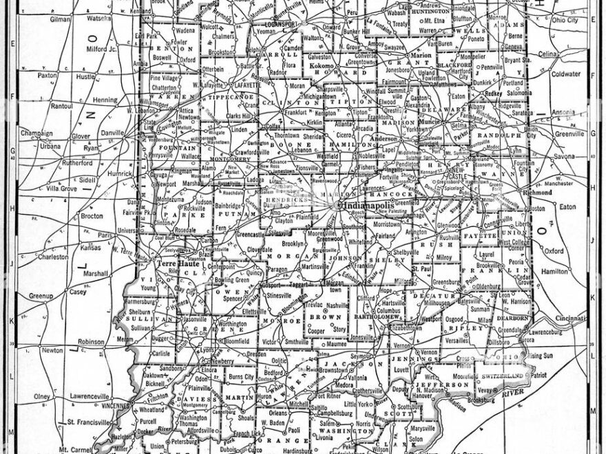 Map Of Indiana State Hi res Stock Photography And Images Alamy