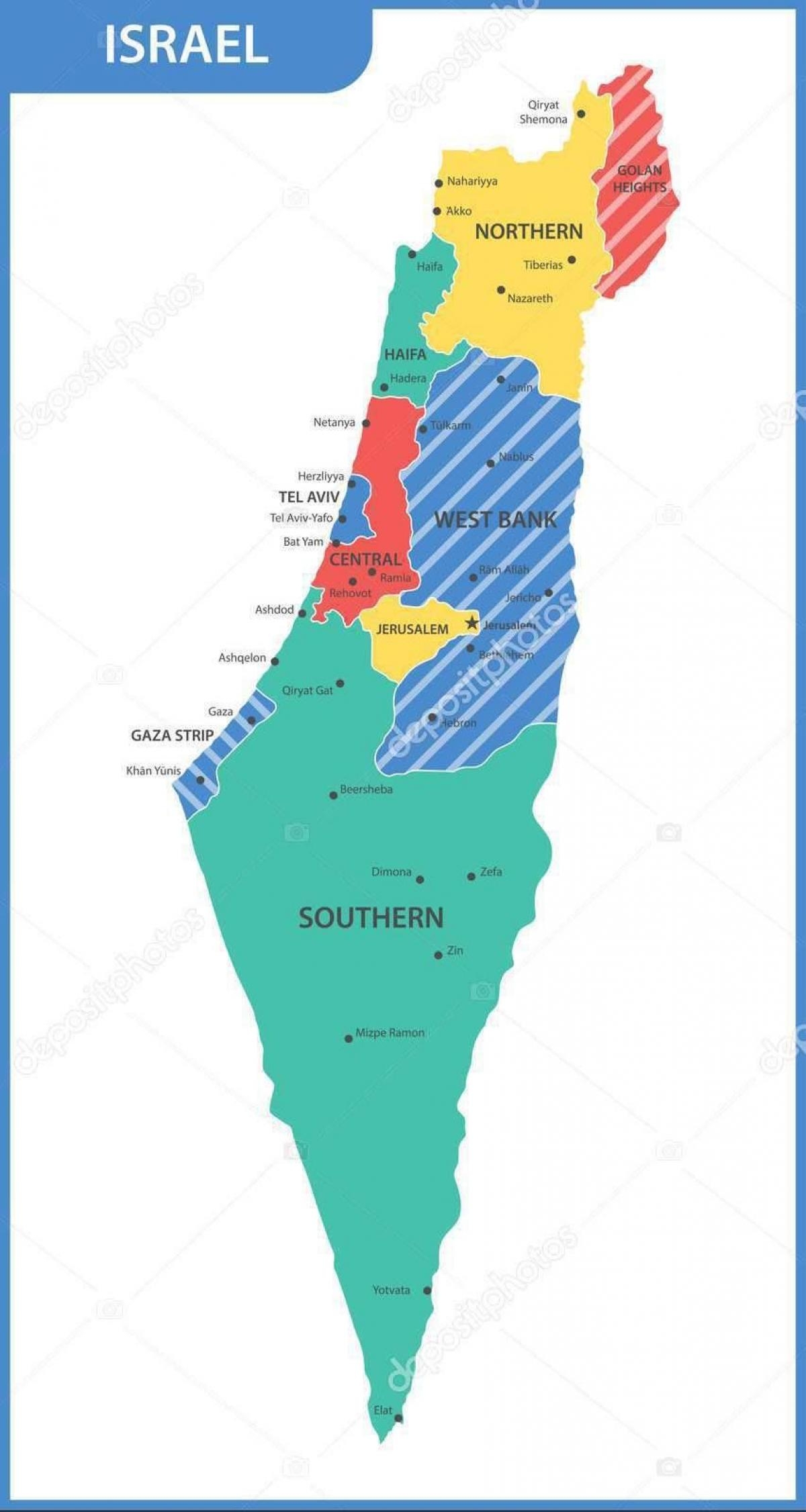 Large Printable Map Of Israel Today
