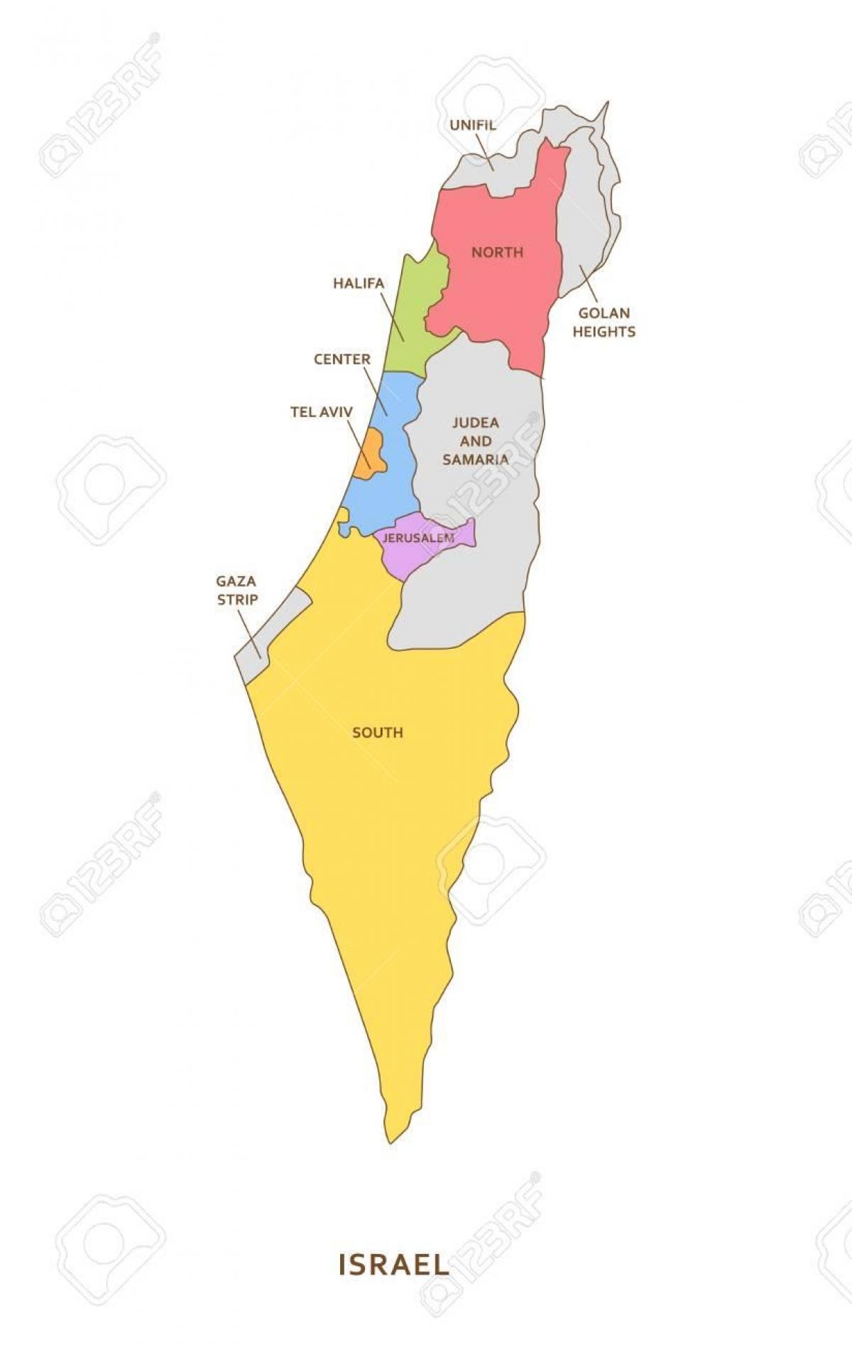 Map Of Israel Regions Political And State Map Of Israel