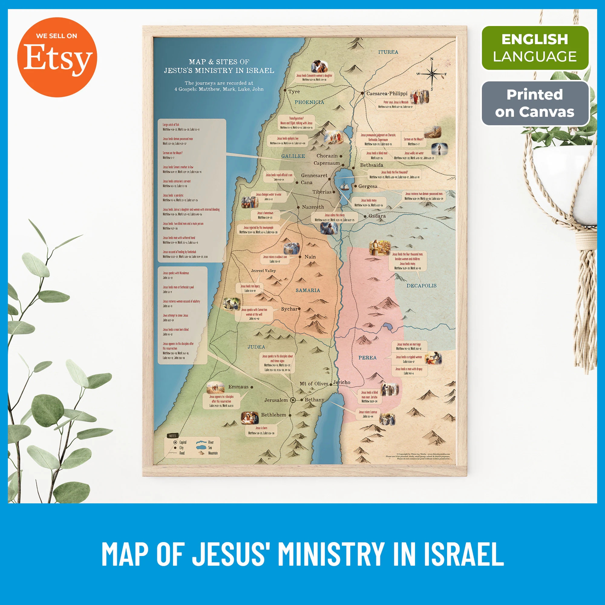 Printable Bible Map Holy Land