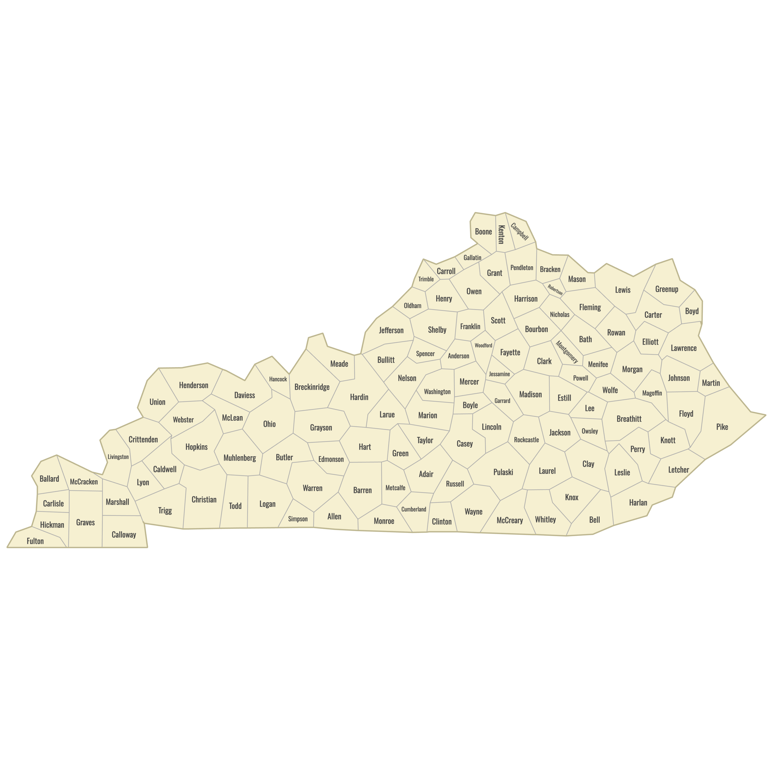 Map Of Kentucky Counties Ultimaps