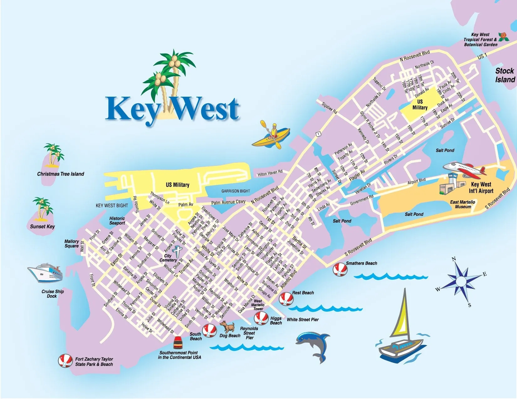 Map Of Key West In Florida Maps Of The City Activa Realty Florida