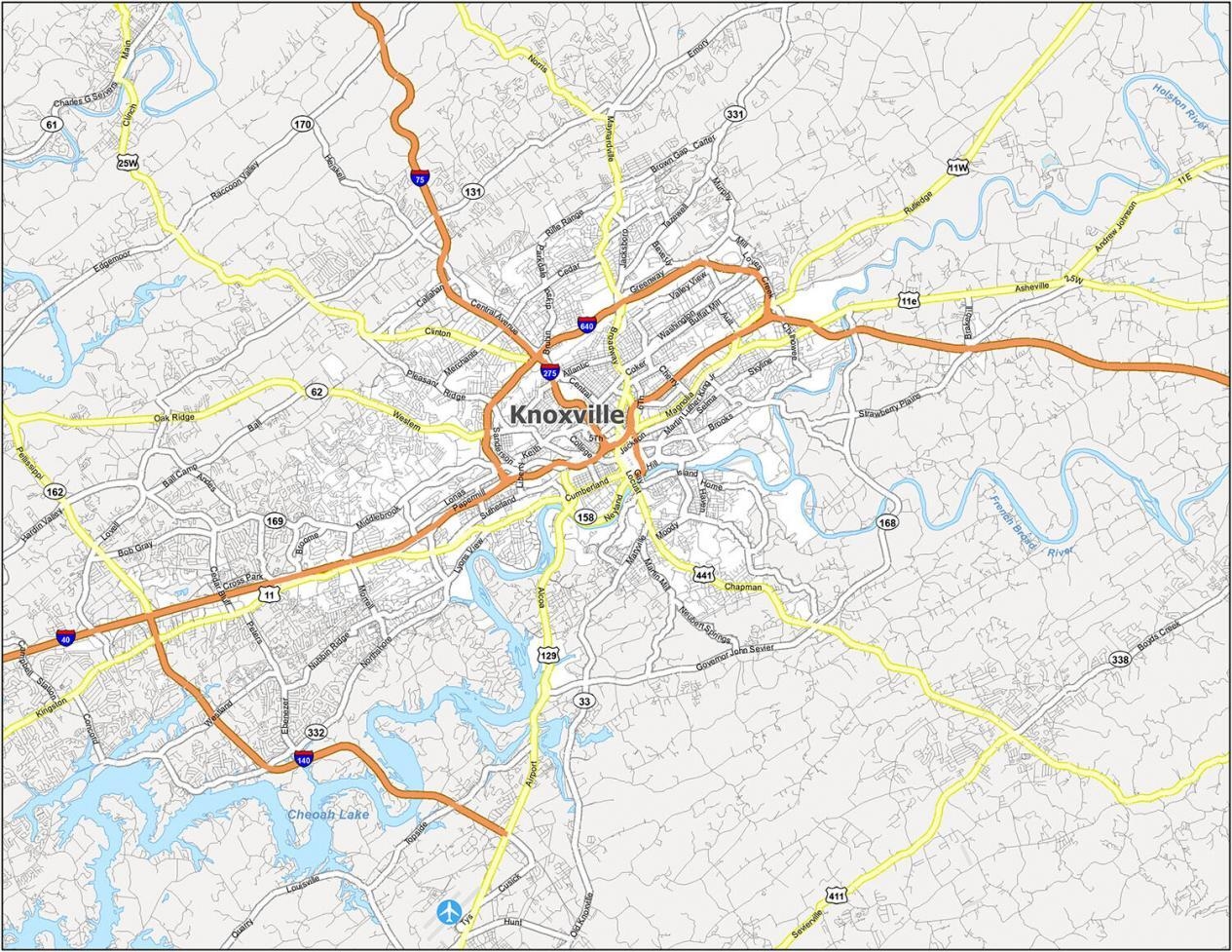 Printable Map Of East Tennessee
